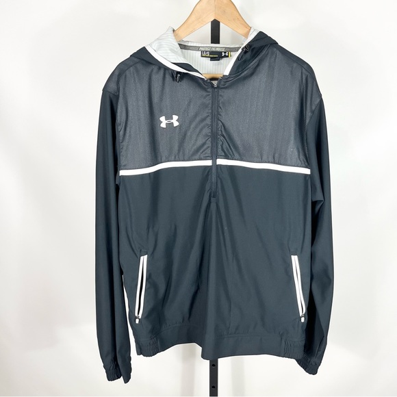 Under Armour Other - Under Armour Men’s Half Zip Front Black & White Pullover